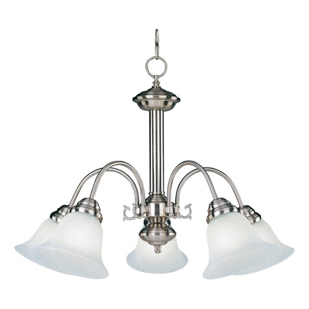 Maxim Lighting Malaga 5-Light 24" Wide Satin Nickel Chandelier 2698MRSN